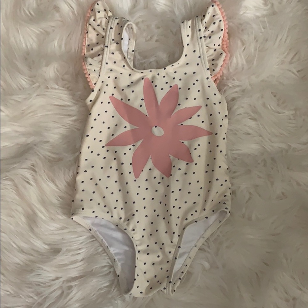 Jessica Simpson 12 Mo Flower Blue Dot Swimsuit